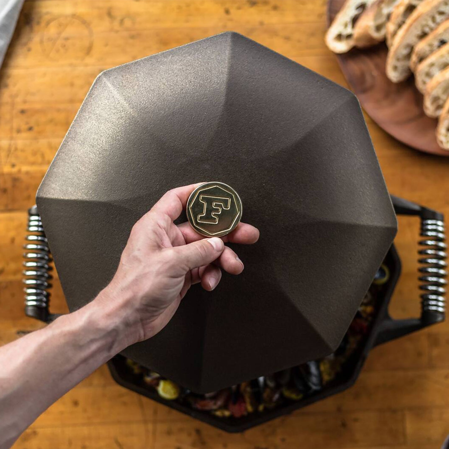 Close up of finex lid